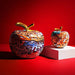 Abstract Painted Apple Sculpture