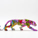 Abstract Painted Leopard Statue