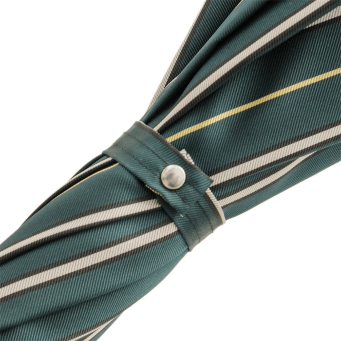 Acetate Handle Striped Green Umbrella with Duck Handle