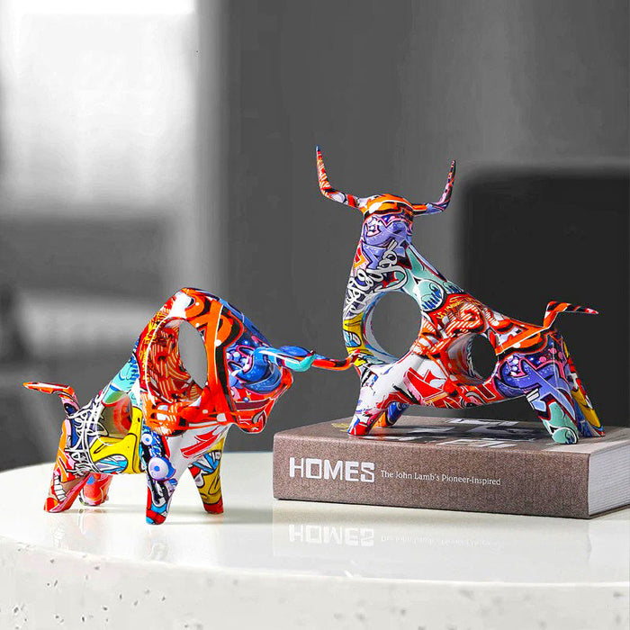 Colorful Bull Statue