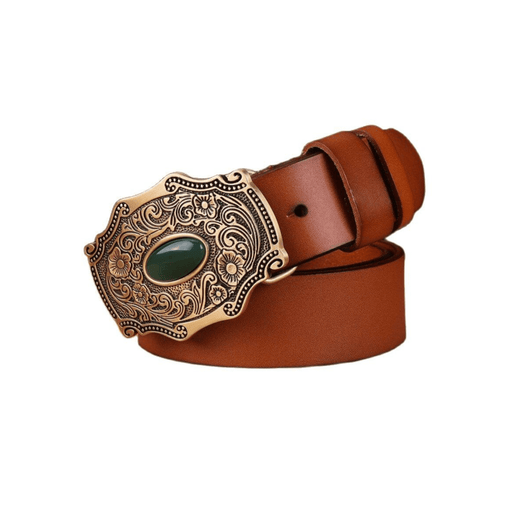 Affordable Cognac Western Leather Belt For Men