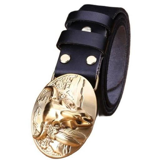 Affordable Custom Black Cowboy Belt For Men