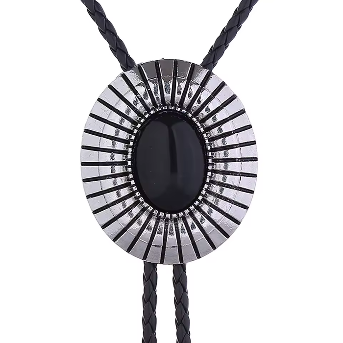Blaue Bolo-Halskette für Herren, türkisfarbene Bolo-Krawatte, Gothic-Bolo
