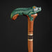 Alligator Crocodile Wooden Walking Stick, Predator Artwork