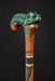 Alligator Crocodile Wooden Walking Stick, Predator Artwork