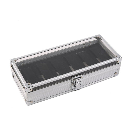 Aluminum Watch Box with 6 Slots for Timepieces