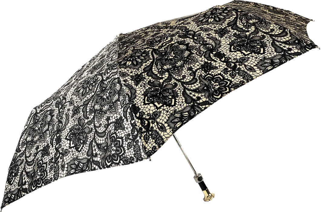 Amazing Folding Umbrella with Lace Effect Print Design