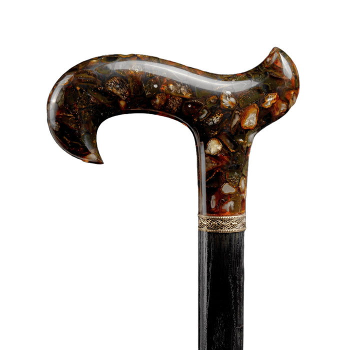 Amber Handle Spectacular, Modern-Inspired Walking Cane