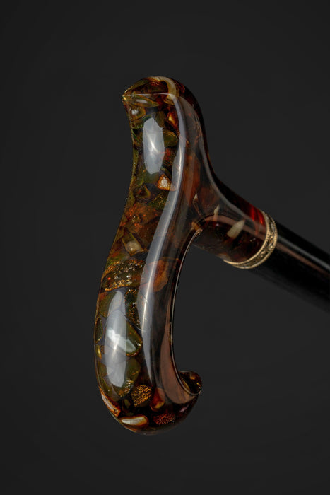 Amber Handle Spectacular, Modern-Inspired Walking Cane