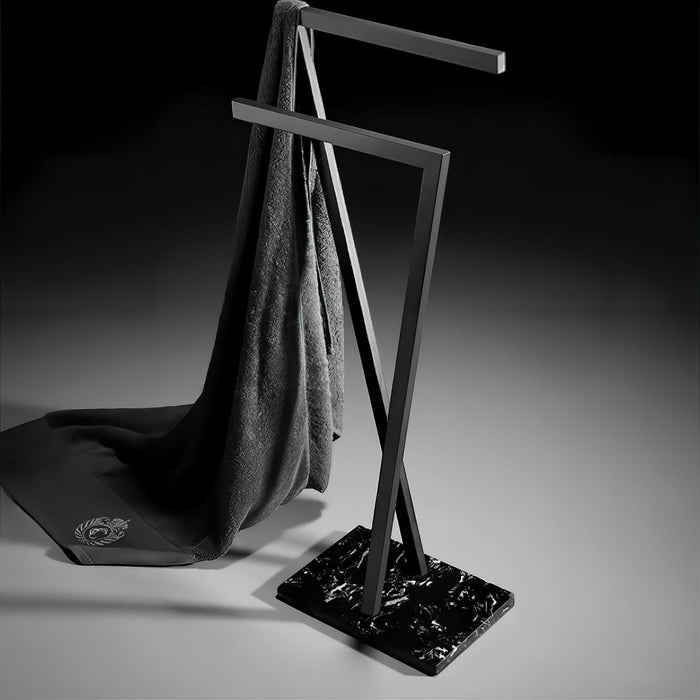 Modern Marble Base Towel Rack – Stylish & Functional Bathroom Accessory