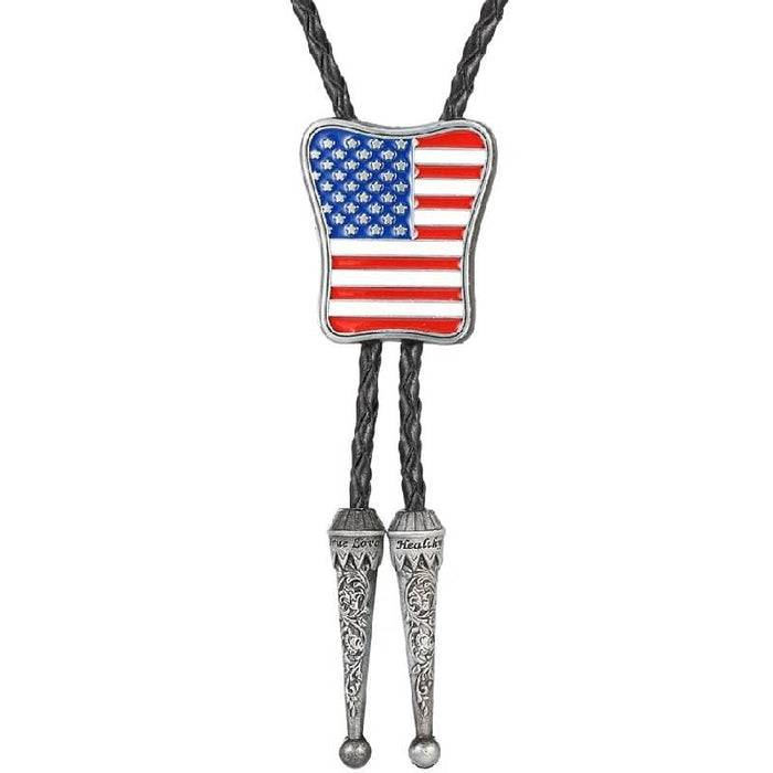 American Flag Bolo Tie