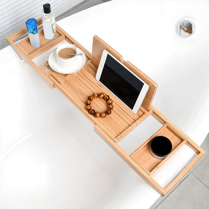 Adjustable Wooden Bathtub Caddy – Elegant Spa Tray