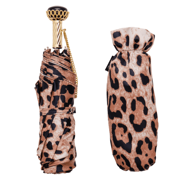 Animalier Leo Jewel Brass Unique Folding Umbrella