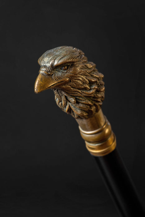 Antique Bronze Crow Walking Cane - Unique Style Jewelry Cane