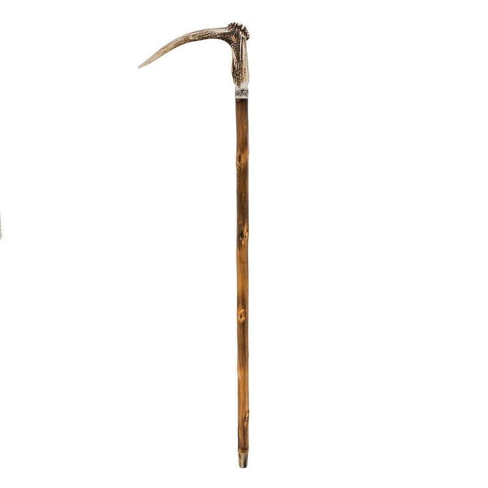 Antique Handle Deer Antler Walking Cane, Gentleman's Cane