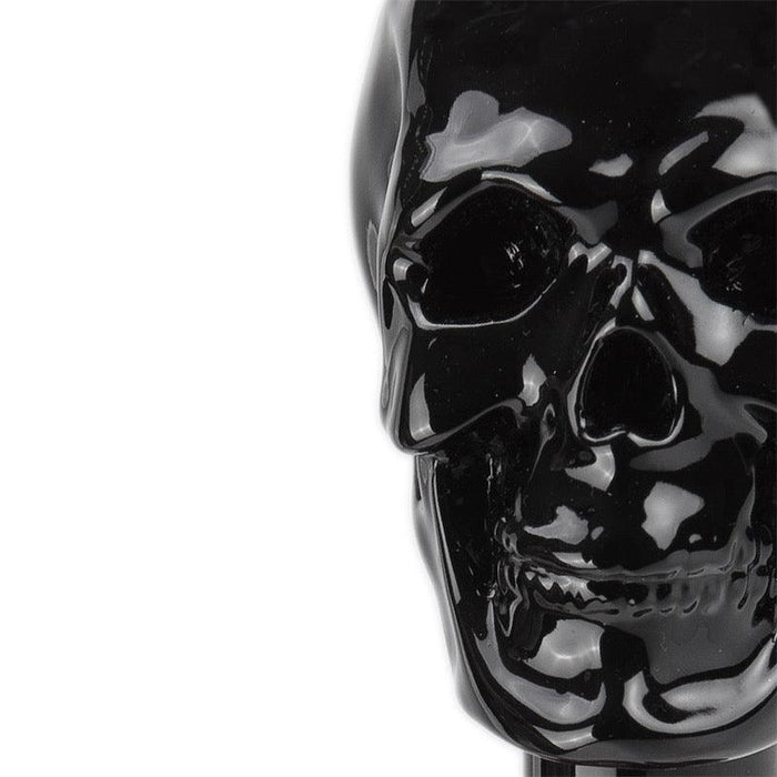 Art Black Skull Head Walking Stick, Designer Skull