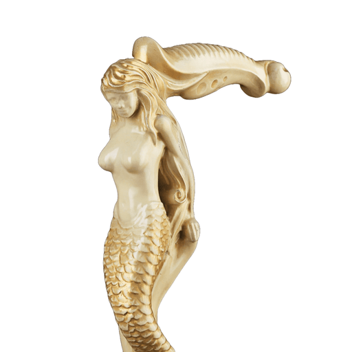 Art Mermaid Ivory Walking Stick, Antique Design