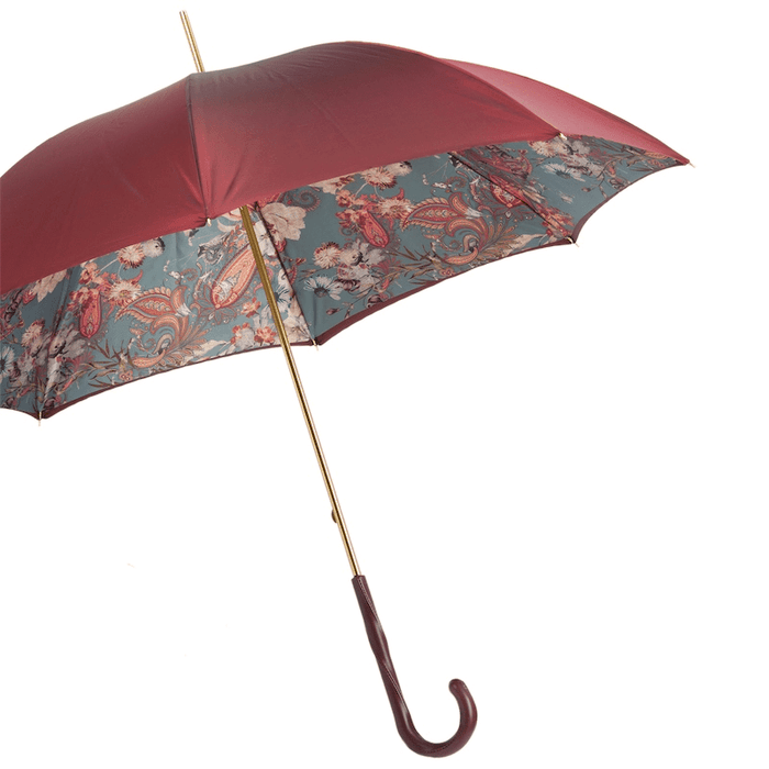 Art Vintage Floral Print Umbrella For Women, Handmade