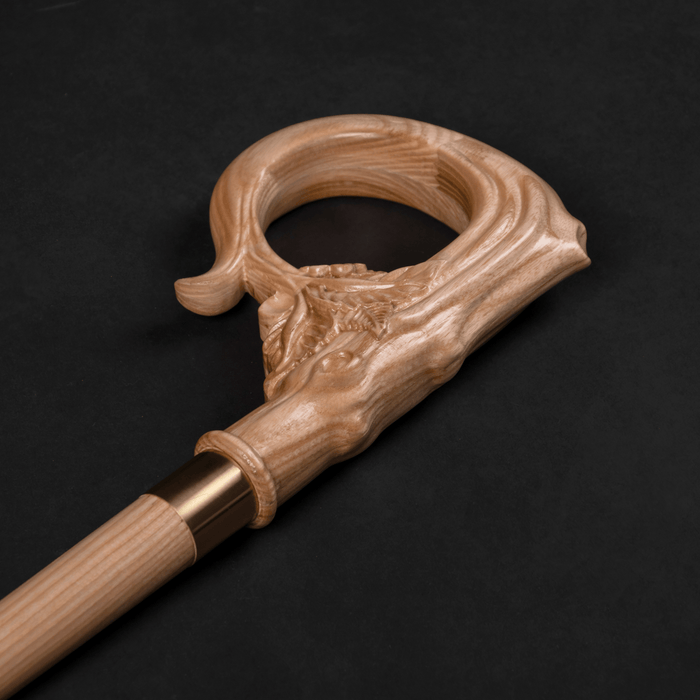 Mother Nature-inspired walking cane for women in wood