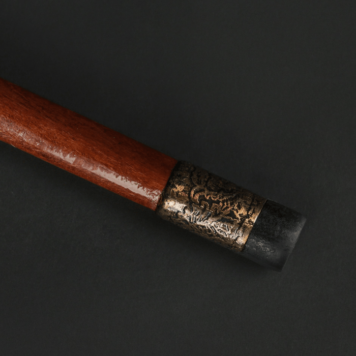 Antique style walking cane with lion motif