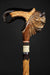 Art Wooden Cane American Bison Buffalo Head Walking Stick