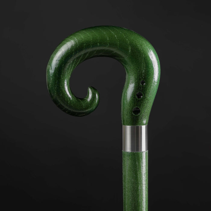 Artisan Walking Cane for Men - Green, Designer Stick