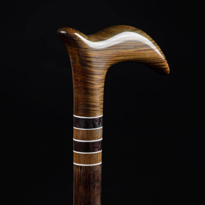 Artisan Walking Cane Made of Exclusive Wood Palissandre