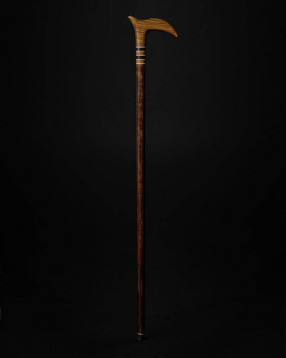 Artisan Walking Cane Made of Exclusive Wood Palissandre