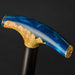 Artisan Walking Cane with Curly Maple, Burl and Blue Epoxy Resin