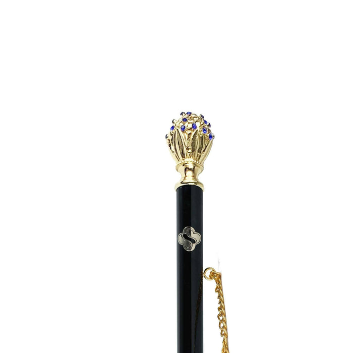 Artisanal Luxury Shoehorns Adorned with Sapphire Crystals