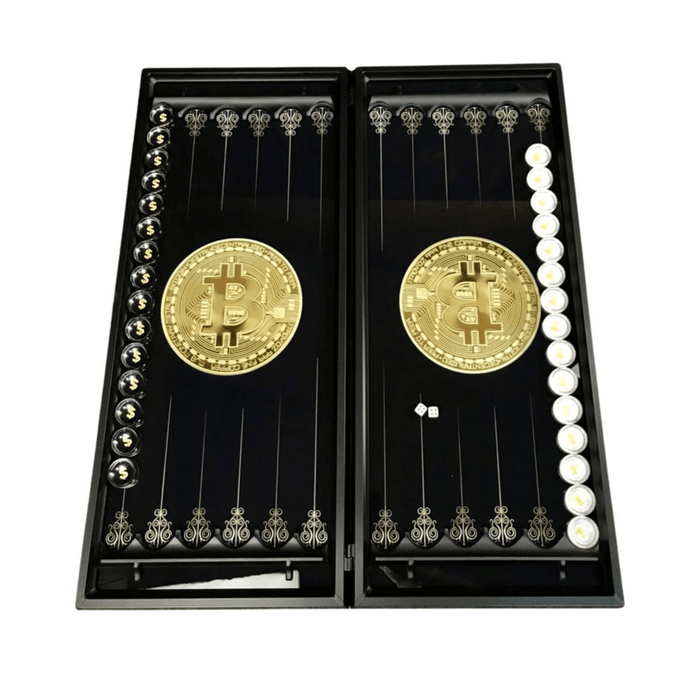 Artistic Glass Backgammon Set Glass Backgammon "Dollar", 60×30 Cm - Artynov | Unique Handmade Accessories