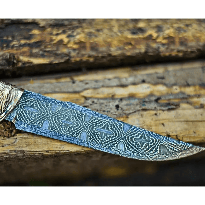 Handmade Carved Hunting Knife "Archangel"