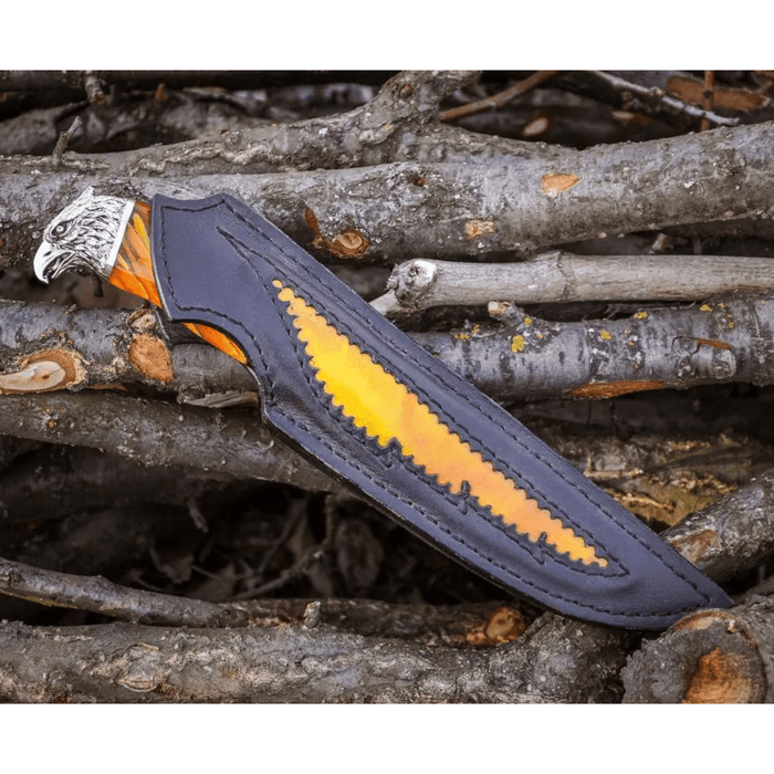 Unique Design Handmade Knife "Fiery Falcon"