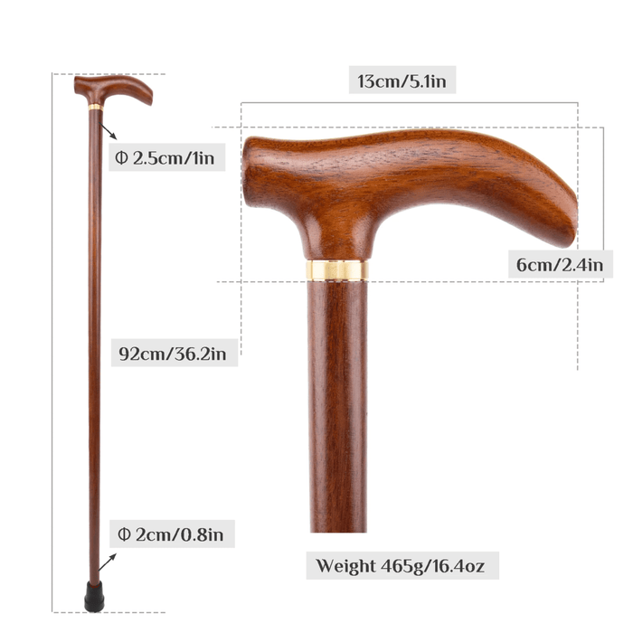 Ash Derby Handle Cane Fashionable Walking Stick