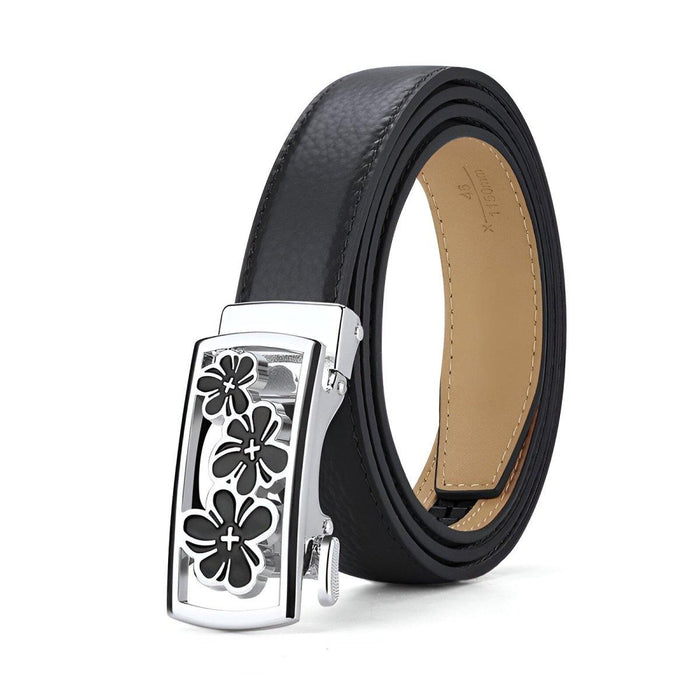 Automatic Belt In Grained Leather, Florijana Model