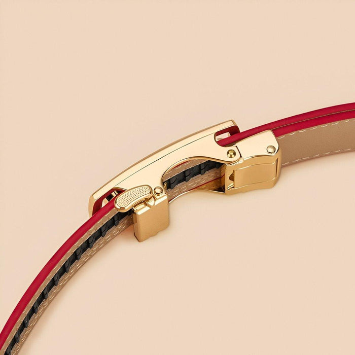 Automatic Belt In Grained Leather, Florijana Model