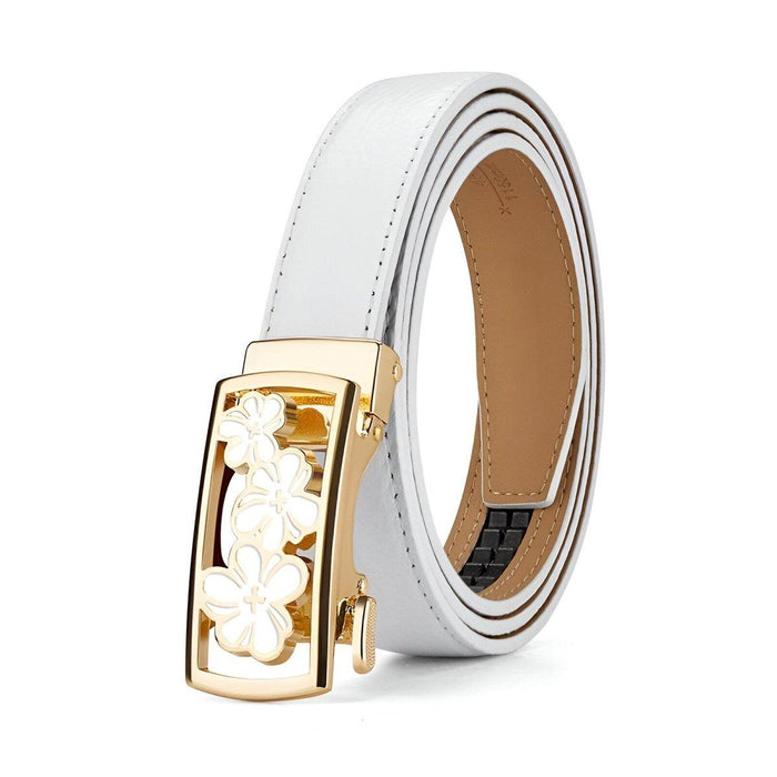 Automatic Belt In Grained Leather, Florijana Model