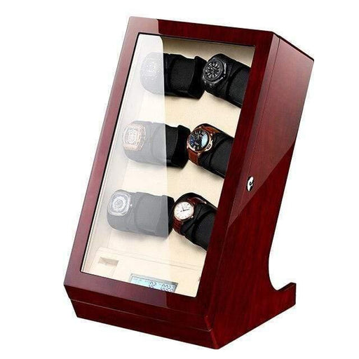 Automatic Vertical Wooden Watch Winder with 10 Slots