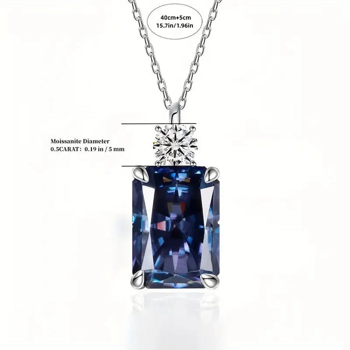 925 Silver Moissanite Pendant Necklace – Exclusive Design Jewelry