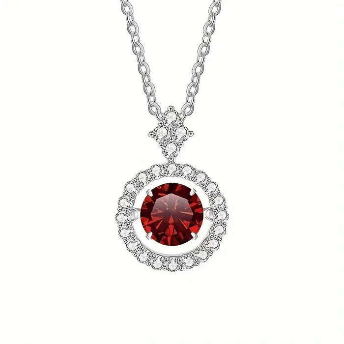 Adjustable 925 Sterling Silver Moissanite Pendant Necklace – Perfect for Women