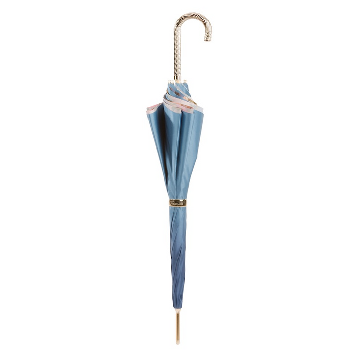 Exclusive Designer Navy Blue Umbrella with Flowers Inside for Women
