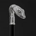 Luxurious snake head handle walking cane with swagger
