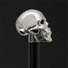 Contemporary black skull head walking stick