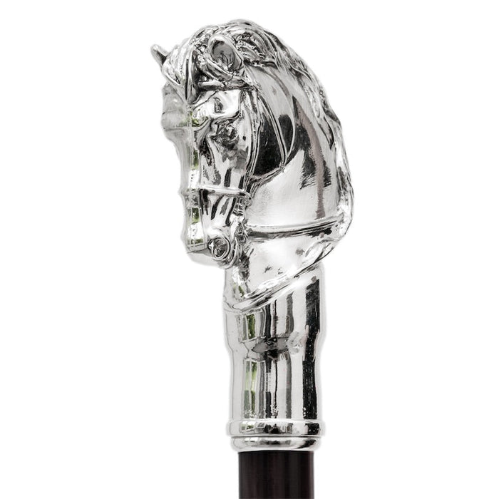 Silver Metal Horse Handle Walking Stick, High Quality Walking Stick