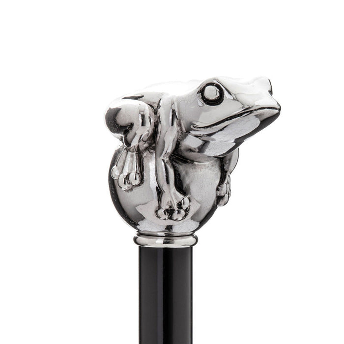 Art Handle Walking Cane Frog, Silver Stylish and Elegant Cane