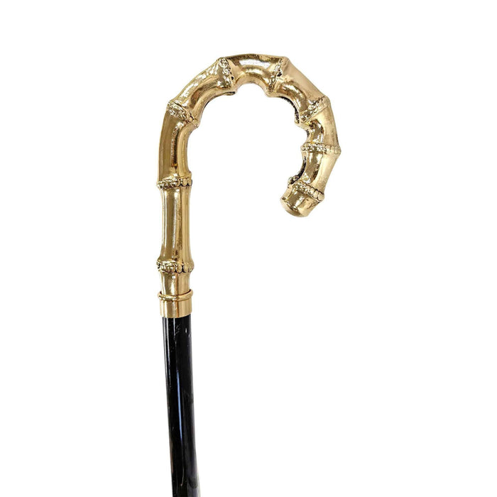 Bamboo Shaped Gold-plated 24K Walking Stick