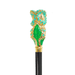 Beautiful Enameled Flower Handle Walking Stick