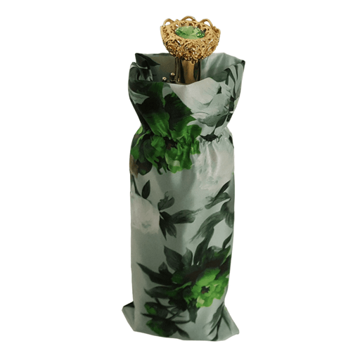 Beautiful Flowered Green Folding Umbrella for Lady