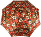 Beautiful Red Folding Umbrella with Flowers Pattern