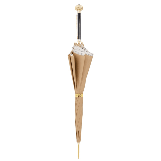 Beige Classic Jeweled Double Cloth Umbrella Exclusive